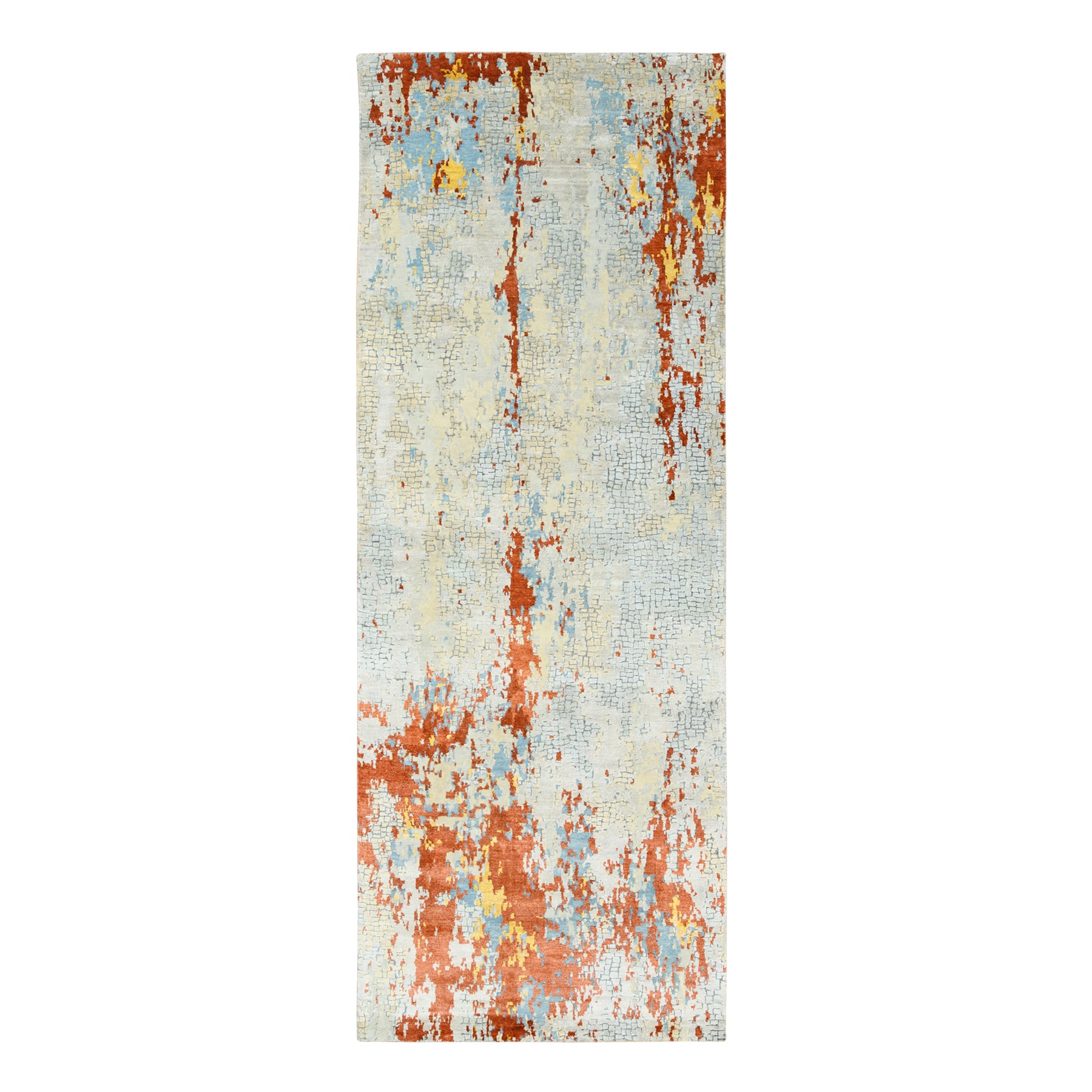 Modern & Contemporary Silk Hand-Knotted Area Rug 4'1